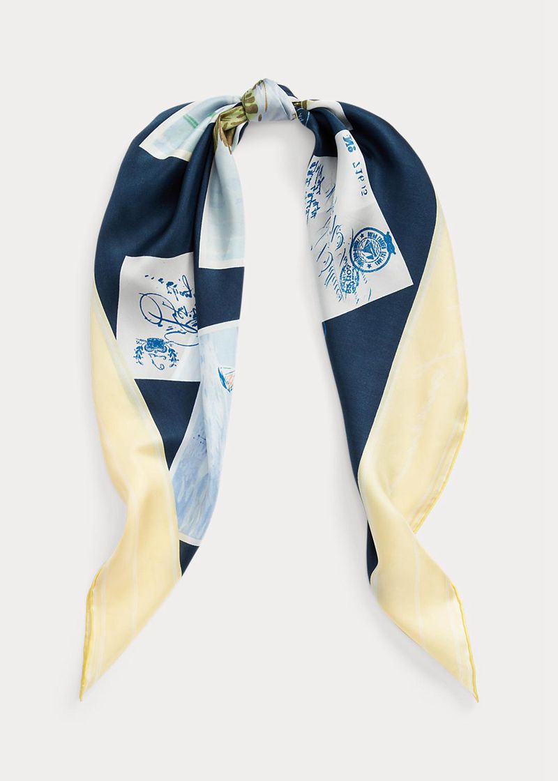 ローレン スカーフ レディース カラー Amelia 印刷する Silk Twill Square MPSAI5902